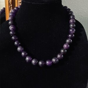 Natural Amethyst Necklace. Vintage, in good condition. 20” (50 cm) long